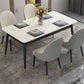 Modern Style Sintered Stone Dining Table White Rectangle Table with 4 Legs Clearhalo ' dining_table' 'Dining Tables & Seating' 'Dining Tables' 'furn' 'furn_dining_table' 'Furniture' 'furniture_dining_table' 'Kitchen & Dining Furniture' 'kitchen&dining_furn' 'kitchen' 'kitchen_dining_table' 1200x1200_995b407f-07b4-4411-bb79-5bdf5bee9c26
