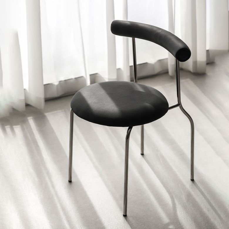 Kitchen Open Back Dining Chair Home Metal Armless Side Chair Clearhalo 'Dining Chairs' 'Dining Tables & Seating' 'dining_chair' 'furn' 'furn_dining_chair' 'Furniture' 'Kitchen & Dining Furniture' 1200x1200_995b7545-6387-4ee8-852e-b867b224c0fd