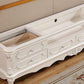European Marble Living Room TV Cabinet White Solid Wood TV Console Clearhalo 'furn' 'furn_tv_stands_entertainment_centers' 'Furniture' 'Living Room Furniture' 'TV Stands & Entertainment Centers' 'TV Stands & Media Storage Furniture' 'tv_stands_entertainment_centers' 1200x1200_995c32f1-855c-402a-a0e7-2ed796f3d5f5