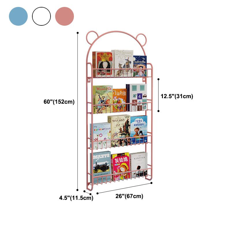Scandinavian Wall Mounted Bookshelf Iron Vertical Bookcase for Home Clearhalo 'Bookcases' 'furn' 'furn_bookcases' 'Furniture' 'furniture_bookcases' 'Office Furniture' 1200x1200_995c50c7-8c4a-4e68-abb1-891dd5471162