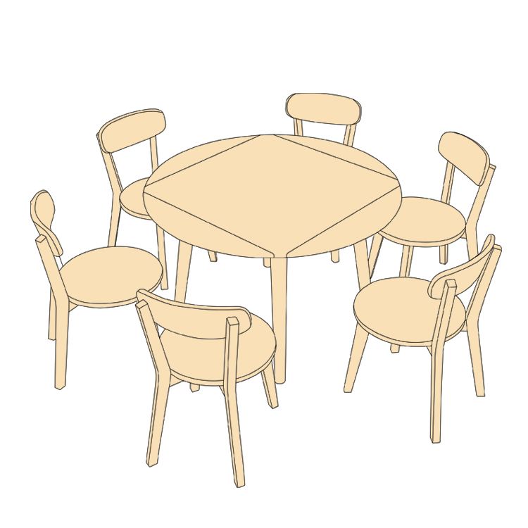 Modern Style Solid Wood Dining Table Brown Round Drop-Leaf Table with 4 Legs for Home Clearhalo ' dining_table' 'Dining Tables & Seating' 'Dining Tables' 'furn' 'furn_dining_table' 'Furniture' 'furniture_dining_table' 'Kitchen & Dining Furniture' 'kitchen&dining_furn' 'kitchen' 'kitchen_dining_table' 1200x1200_995d8f2d-d0f5-459b-8c2b-6a968fea9279