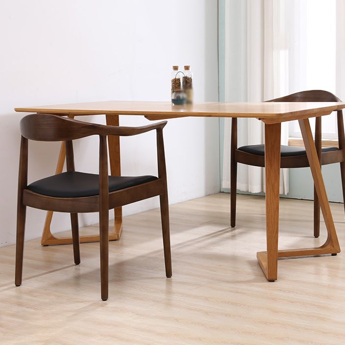 Scandinavian Style Wood Dining Side Chair Home Open Back Dining Side Chair with Arm Clearhalo ' kitchen&dining_furn' 'Dining Chairs' 'Dining Tables & Seating' 'dining_chair' 'furn' 'furn_dining_chair' 'Furniture' 'furniture_dining_chair' 'Kitchen & Dining Furniture' 'kitchen' 1200x1200_995e12f0-3691-4bfc-a543-d33066ba5067