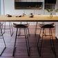 Backless Metal Indoor Counter & Bar Stools Industrial Stools with Black Frame