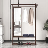 Modern Style Wardrobe Home Wooden Wardrobe Armoire with Mirror