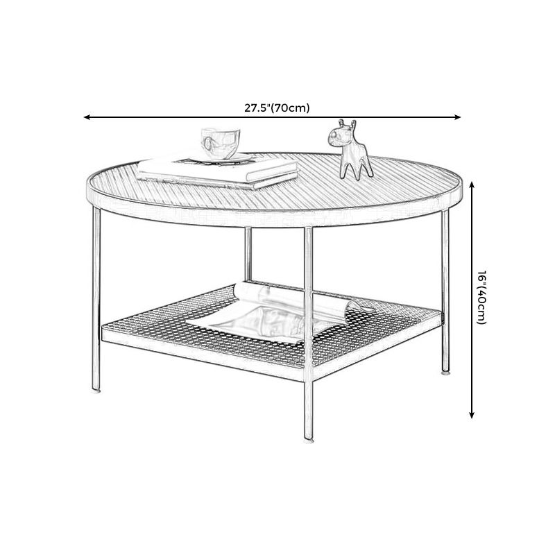 Four Legs Glass Coffee Table Shelf Included Geometric Single Cocktail Table Clearhalo 'Coffee & Accent Tables' 'Coffee Tables' 'coffee_tables' 'furn' 'furn_coffee_tables' 'Furniture' 'Living Room Furniture' 1200x1200_99621d5d-364c-4994-b49a-d572688d74eb