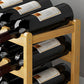 Countertop Wine Rack Solid Wood Wine Bottle Rack for Living Room
