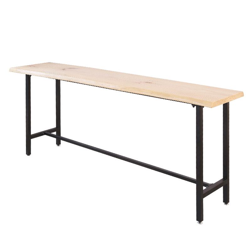 Modern Style Light Brown Bar Table Solid Wood and Iron Coffee Shop Bar Table Clearhalo 'Bar Furniture' 'Bar Tables' 'bar_tables' 'furn' 'furn_bar_tables' 'Furniture' 'furniture_bar_tables' 'Kitchen & Dining Furniture' 1200x1200_996572ee-d5ad-4da6-9035-4efea4374f6c