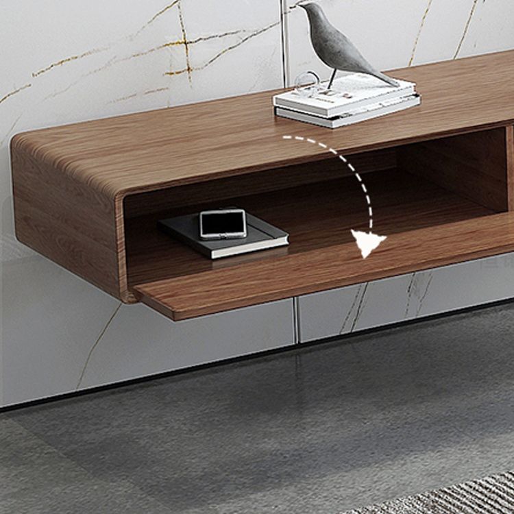 Consola de medios de televisión escandinava 3 puertas consola de soporte de televisión marrón