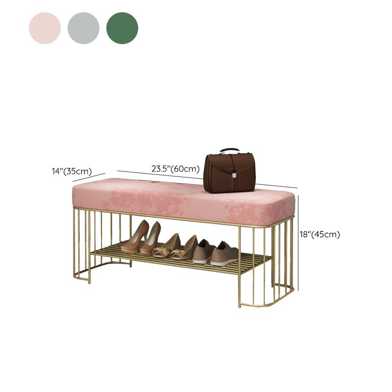 13.65/15.6" W Modern Entryway Bench Cushioned Metal Seating Bench Clearhalo 'Benches' 'Chairs & Seating' 'furn' 'furn_benches' 'Furniture' 'Living Room Furniture' 1200x1200_99678660-3c5b-465a-a883-32ae09ad1af5
