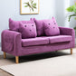 Velvet Square Arm Sofa Slipcovered Loose Back Loveseat with Storage Clearhalo 'Furniture' 'furniture_sofas' 'kitchen' 'kitchen_sofas' 'Living Room Furniture' 'Sofa' 'sofas' 1200x1200_9968570e-9f32-47a3-a2b6-97b3132864be