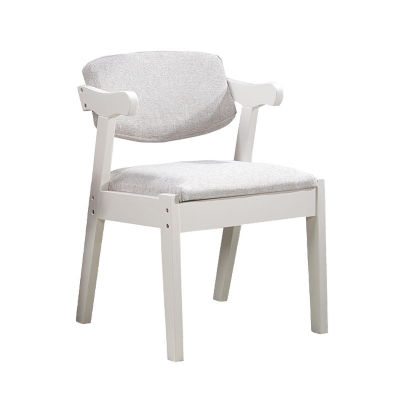 Eigentijdse stijl armstoel houten open rug eetstoelen voor binnen