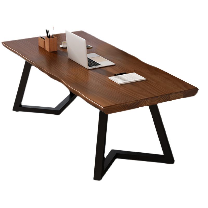 Solid Wood Home Working Table Industrial Wood Color Office Table Clearhalo 'furn' 'furn_office_desk' 'Furniture' 'furniture_office_desk' 'Office Desks' 'Office Furniture' 'office_desk' 1200x1200_9969815b-f1ec-4b12-ad70-959624ea0bc9