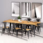 Industrial Style Solid Wood Dining Table Brown Table with Black Frame for Dinning Room Clearhalo ' dining_table' 'Dining Tables & Seating' 'Dining Tables' 'furn' 'furn_dining_table' 'Furniture' 'furniture_dining_table' 'Kitchen & Dining Furniture' 'kitchen&dining_furn' 'kitchen' 'kitchen_dining_table' 1200x1200_996bbb57-7002-4126-91a1-c7ae46f8642d