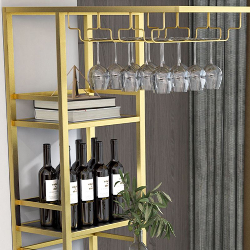 Stone Bar Dining Table Glam Rectangle Bar Table with Double Pedestal for Porch Balcony