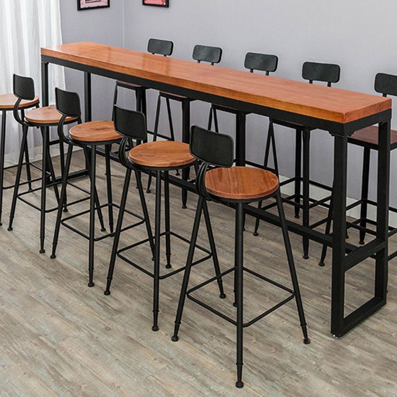 Table moderne à hauteur de bar avec base noire Table de bar de 39 pouces de hauteur