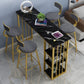 Glam Style Rectangle Wood Bar Height Pub Table for Living Room Clearhalo 'Bar Furniture' 'Bar Tables' 'bar_tables' 'furn' 'furn_bar_tables' 'Furniture' 'Kitchen & Dining Furniture' 1200x1200_996ebc78-abcf-4806-817c-cdaa9df70f9e