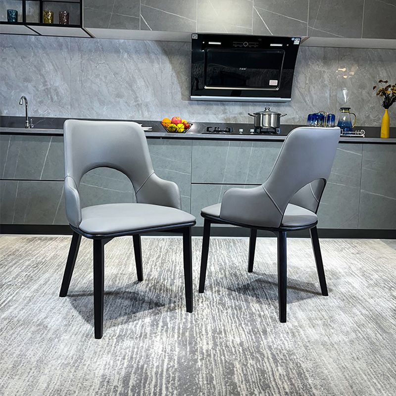 Modern Style Wood Arm Chair Open Back Upholstered Dining Side Chair Clearhalo 'Dining Chairs' 'Dining Tables & Seating' 'dining_chair' 'furn' 'furn_dining_chair' 'Furniture' 'furniture_dining_chair' 'Kitchen & Dining Furniture' 1200x1200_996fa096-5d06-4ef0-ab24-54152addc8db