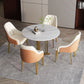 Stone Top Dining Table Contemporary Dining Table with Gold Pedestal Base Clearhalo 'Dining Tables & Seating' 'Dining Tables' 'dining_table' 'furn' 'furn_dining_table' 'Furniture' 'furniture_dining_table' 'Kitchen & Dining Furniture' 'kitchen' 'kitchen_dining_table' 1200x1200_996fb145-5732-4669-98fa-9d50b705b070
