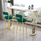 Modern Style Bar Table Set 1/2/3 Pieces Stone Rectangle Bistro Set for Indoor Clearhalo 'Bar Furniture' 'furn' 'furn_home_bar_bar_sets' 'Furniture' 'Home Bars & Bar Sets' 'home_bar_bar_sets' 'Kitchen & Dining Furniture' 1200x1200_99728e67-6019-4988-8641-53c008de6a29