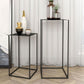 Square Metallic End Table Set Minimalist Frame Sofa Side Table