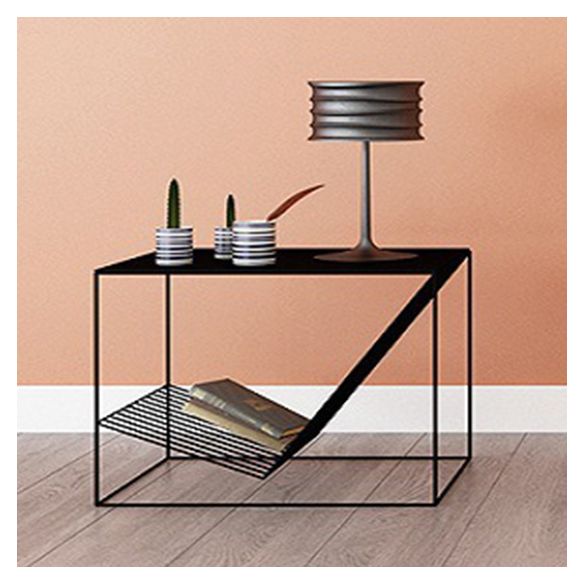 Metallbett Nachttisch unterer Regal Akzenttisch Nachttisch für Schlafzimmer