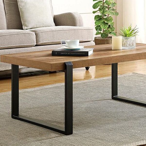Rectangle Solid Wood Coffee Table Sled Coffee Cocktail Table Clearhalo 'Coffee & Accent Tables' 'Coffee Tables' 'coffee_tables' 'furn' 'furn_coffee_tables' 'Furniture' 'Living Room Furniture' 1200x1200_9976b9fc-7496-4eba-81d2-515e7e9e20b0