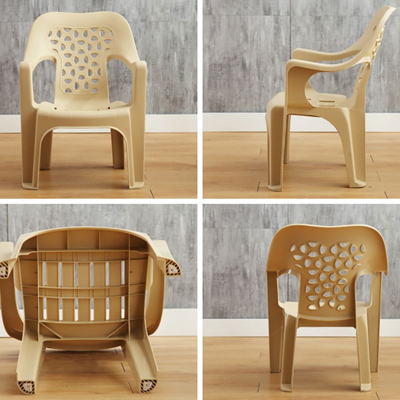 Contemporary Chair Dining Arm Chair for Kitchen with Plastic Legs Clearhalo 'Dining Chairs' 'Dining Tables & Seating' 'dining_chair' 'furn' 'furn_dining_chair' 'Furniture' 'furniture_dining_chair' 'Kitchen & Dining Furniture' 1200x1200_9978da56-6e44-490f-80f1-7ea80bac9365