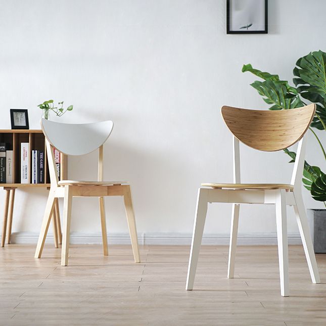 Open Back Armless Dining Chairs Stackable Side Dining Chairs with Wood Legs Clearhalo ' kitchen&dining_furn' 'Dining Chairs' 'Dining Tables & Seating' 'dining_chair' 'furn' 'furn_dining_chair' 'Furniture' 'furniture_dining_chair' 'Kitchen & Dining Furniture' 'kitchen' 1200x1200_997929e9-b8c7-4a2e-986f-e25ec71c728b