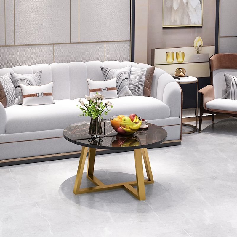 Modern Style White/black/wood/yellow/walnut Round Wood-based Craft Top Coffee Table Clearhalo 'Coffee & Accent Tables' 'Coffee Tables' 'coffee_tables' 'furn' 'furn_coffee_tables' 'Furniture' 'furniture_coffee_tables' 'Living Room Furniture' 1200x1200_9979e172-dcb1-4900-96d5-eb62f2ab75b6