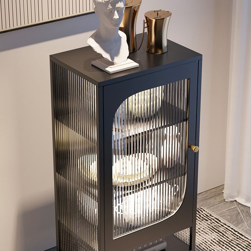 Curio Curio Curio Armading Metal Display con porta per soggiorno