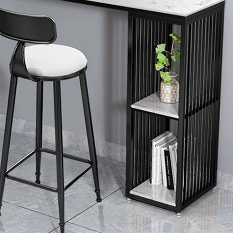 Tabella dei pub contemporanei in altezza da 42 pollici in marmo artificiale tavolo da bar