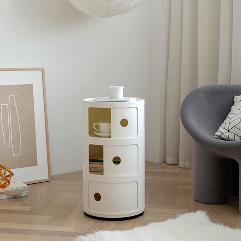 Dia 12.6-Inch Contemporary Plastic Bedside Cabinet 2/3/4-door Nightstand Clearhalo 'Bedroom Furniture' 'furn' 'furn_night_stand' 'Furniture' 'night_stand' 'Nightstands' 1200x1200_997cdb99-33a6-412e-9321-5203f4240b2a