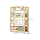 Contemporary Open Shelf Bookcase Wood Bookshelf with Shelves for Living Room