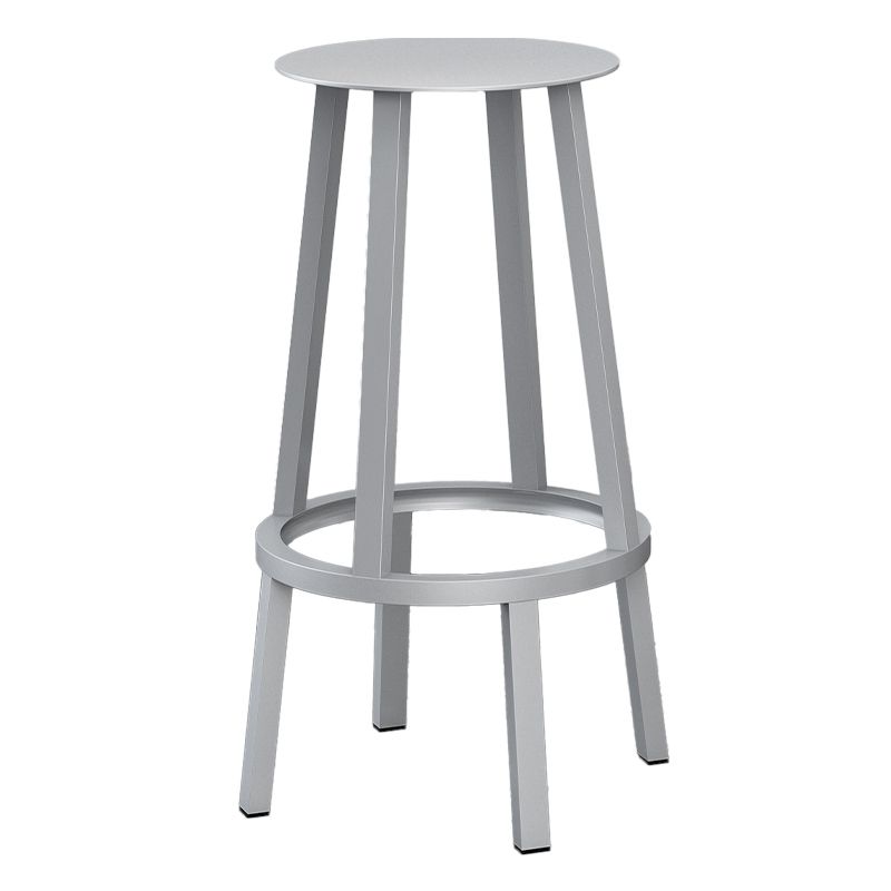 Industrial Rotatable Backless Counter Stool Iron Bar Stool with  Pedal for Bar
