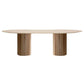 Modern Pine Wood Table for Restaurant Oval Dining Table with Double Pedestal Base Clearhalo 'Dining Tables & Seating' 'Dining Tables' 'dining_table' 'furn' 'furn_dining_table' 'Furniture' 'furniture_dining_table' 'Kitchen & Dining Furniture' 'kitchen' 'kitchen_dining_table' 1200x1200_997e2d9a-6aab-441f-b702-6f5ff6a41bec