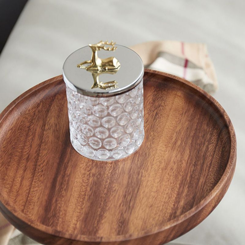 27.55 "背の高いトレイトップサイドテーブルコンテンポラリーラウンドエンドテーブルスタンド