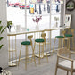 Glam Iron Bistro Table Stone Top Oval Indoor Bar Dining Table with 2-Shelf Clearhalo 'Bar Furniture' 'Bar Tables' 'bar_tables' 'furn' 'furn_bar_tables' 'Furniture' 'furniture_bar_tables' 'Kitchen & Dining Furniture' 1200x1200_998120b3-2095-406d-b52a-c26a70e619da