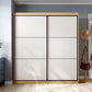 Wooden Wardrobe Armoire with Drawer Modern Wardrobe Closet - 63"L x 23.6"W x 82.9"H Clearhalo 'Armoires & Wardrobes' 'armoires_wardrobes' 'Bedroom Furniture' 'furn' 'furn_armoires_wardrobes' 'Furniture' 1200x1200_9983488e-0b72-4388-8b07-cca26459fe40