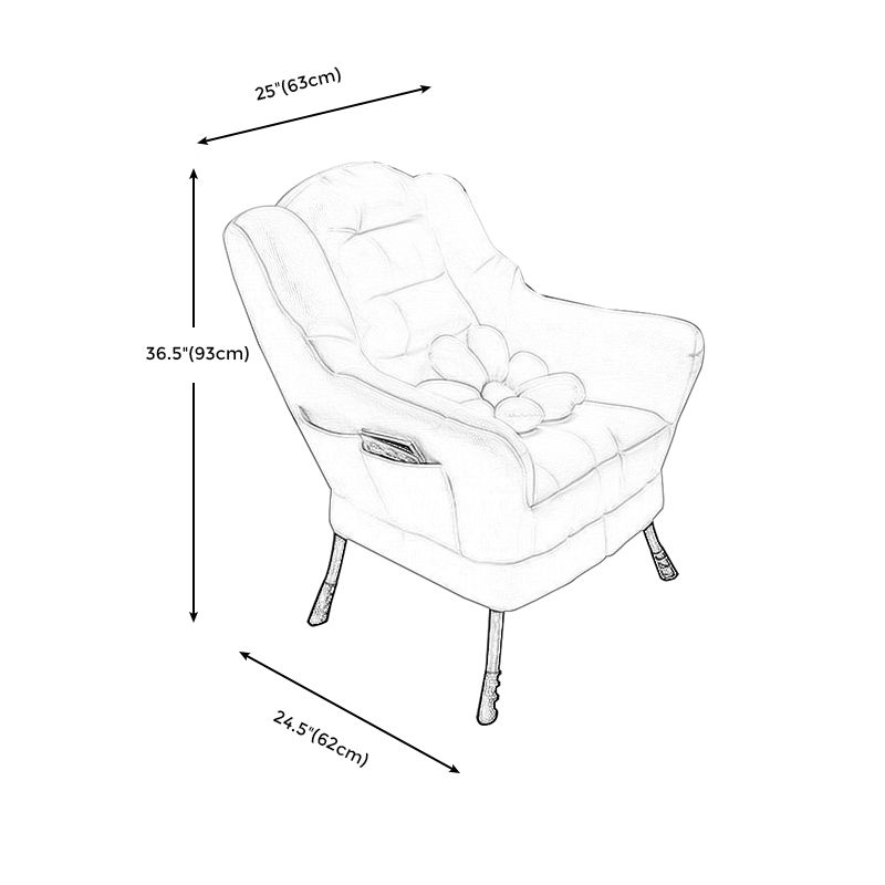 Arms Included Chair 24.87" L x 24.4"W x 36.6"H Chair for Living Room Clearhalo 'Accent Chairs' 'accent_chairs' 'Chairs & Seating' 'furn' 'furn_accent_chairs' 'Furniture' 'Living Room Furniture' 1200x1200_99852b69-d9bb-4457-81bd-06d82b8afc2d