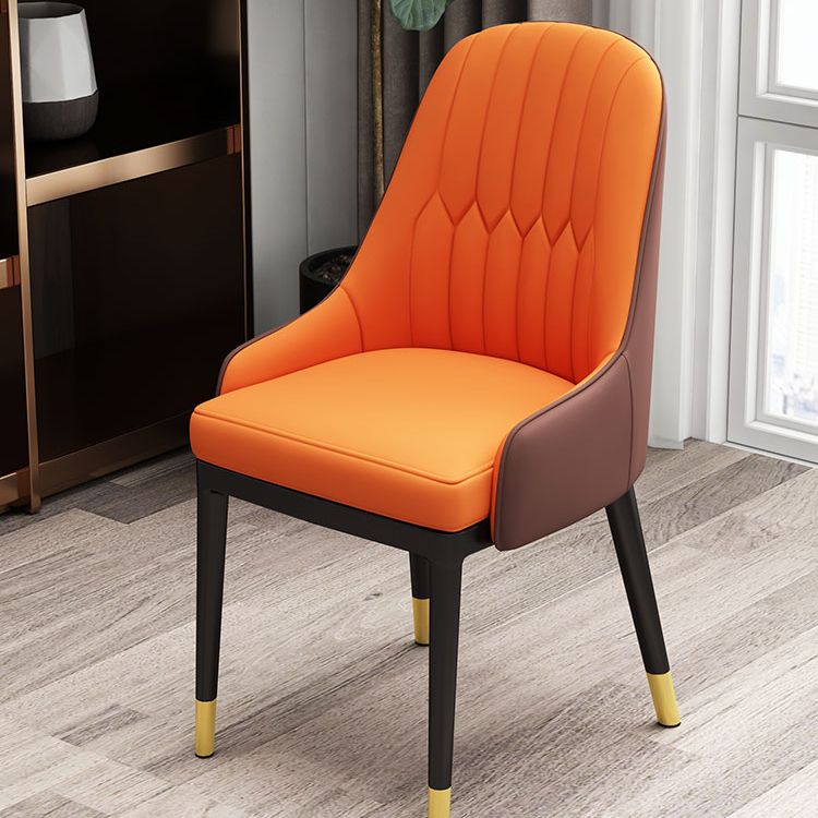 Metal Scandinavian Style Dining Chair Parsons Dining Room Arm Chair for Home Clearhalo ' kitchen&dining_furn' 'Dining Chairs' 'Dining Tables & Seating' 'dining_chair' 'furn' 'furn_dining_chair' 'Furniture' 'furniture_dining_chair' 'Kitchen & Dining Furniture' 'kitchen' 1200x1200_99869062-3ba1-4c19-b087-2f9cdf631946