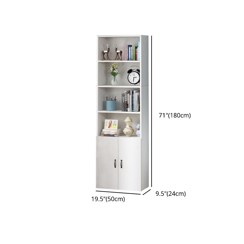 Pure White Shelf Bookcase Modern & Contemporary Bookshelf with Doors for Office Clearhalo 'Bookcases' 'Furniture' 'furniture_bookcases' 'Office Furniture' 1200x1200_9986dffa-68d0-46d0-9cd5-e85884dc2170