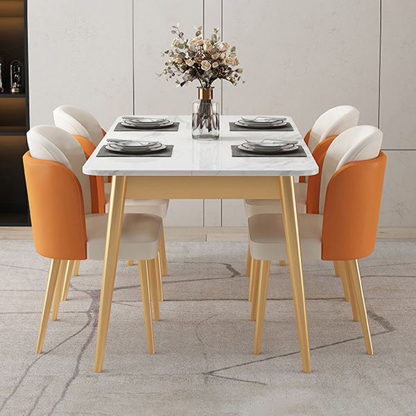Metal Traditional Luxury Rectangle Table Sintered Stone Table with 4 Legs Clearhalo ' dining_table' 'Dining Tables & Seating' 'Dining Tables' 'furn' 'furn_dining_table' 'Furniture' 'furniture_dining_table' 'Kitchen & Dining Furniture' 'kitchen&dining_furn' 'kitchen' 'kitchen_dining_table' 1200x1200_9986f6c2-4be9-4913-851f-39ba09a01014