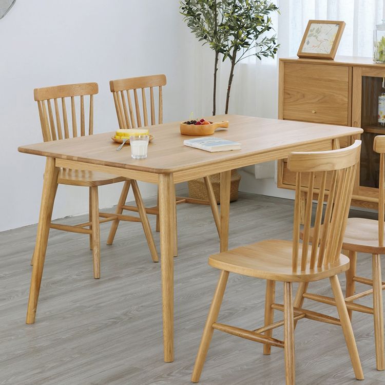 Rectangle Oak Wood Dining Table in Nature Modern Kitchen Table with 4 Legs Clearhalo ' dining_table' 'Dining Tables & Seating' 'Dining Tables' 'furn' 'furn_dining_table' 'Furniture' 'furniture_dining_table' 'Kitchen & Dining Furniture' 'kitchen&dining_furn' 'kitchen' 'kitchen_dining_table' 1200x1200_99873d06-75b1-4da4-b835-ca25761740ee