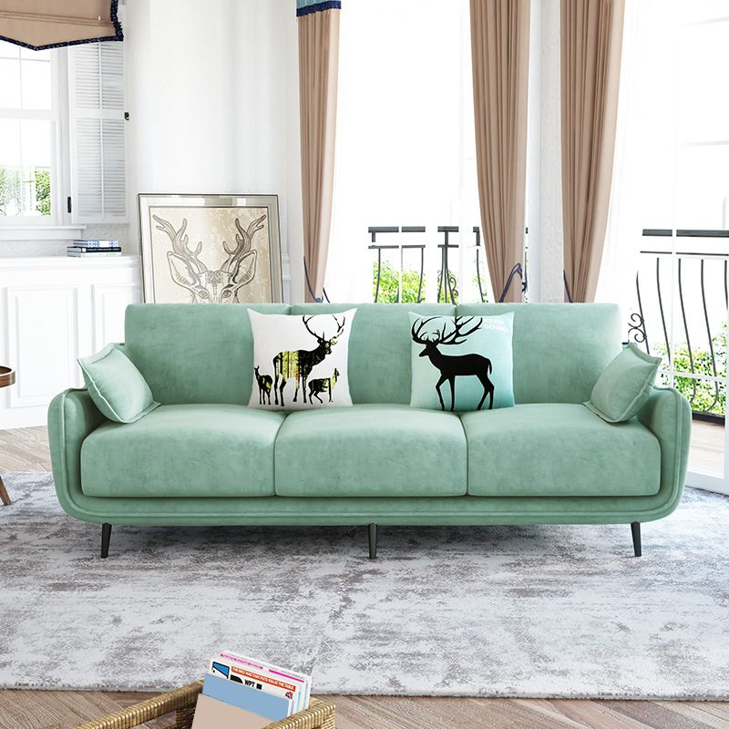 Pure Color Sofa Flared Arm Slipcovered Sofa for Room and Home Clearhalo 'furn' 'furn_sofas' 'Furniture' 'furniture_sofas' 'kitchen' 'kitchen_sofas' 'Living Room Furniture' 'Sofa' 'sofas' 1200x1200_99877fb0-760b-4273-a4b3-c5eccf5180ef