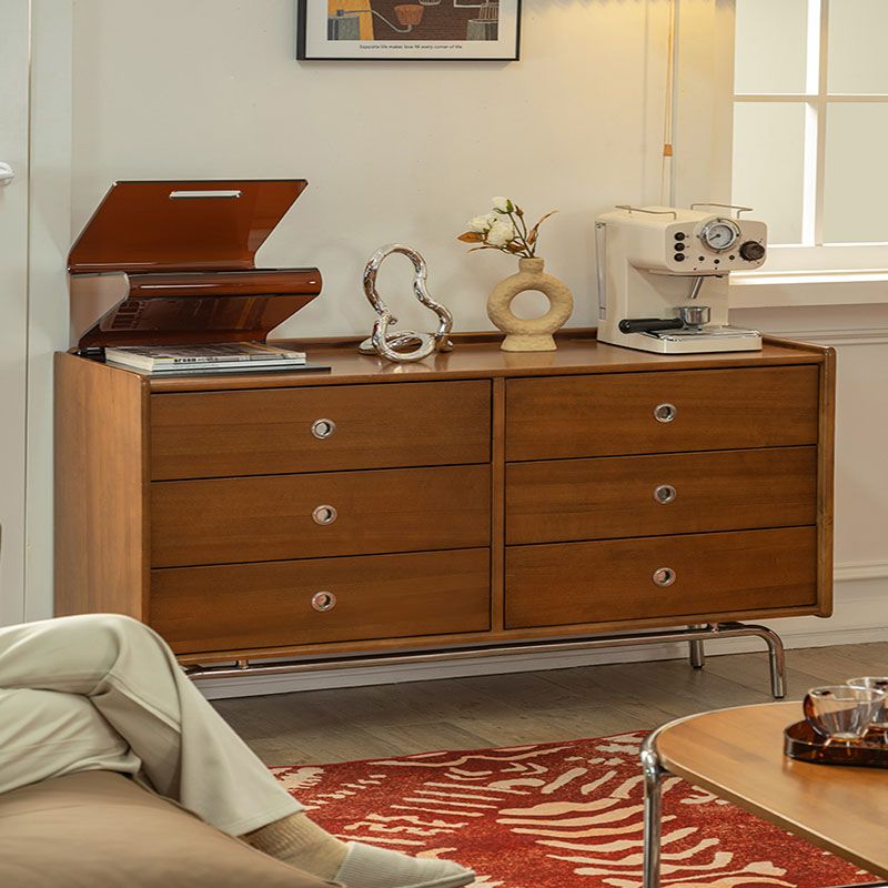 Mid-Century Modern Rectangle Accent Chest Solid Wood Accent Chest