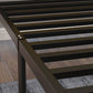 Contemporary Open-Frame Bed with Black Iron Frame and Legs Bed