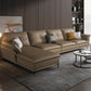 Contemporary Faux Leather Stationary Living Room Pillow Top Arm Seating