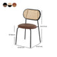 Modern Style PU Leather Chair Cane Back Armless Dining Chair for Home Clearhalo 'Dining Chairs' 'Dining Tables & Seating' 'dining_chair' 'furn' 'furn_dining_chair' 'Furniture' 'furniture_dining_chair' 'Kitchen & Dining Furniture' 1200x1200_998b8f5c-5ab0-40ee-bf78-76ea72eb84c3