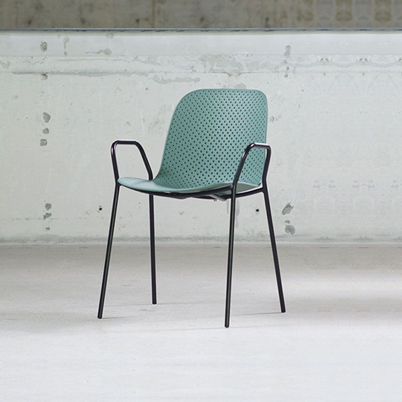 Contemporary Indoor Arm Chair Solid Back Metal Dining Room Chair (Set of 4) Clearhalo ' kitchen&dining_furn' 'Dining Chairs' 'Dining Tables & Seating' 'dining_chair' 'furn' 'furn_dining_chair' 'Furniture' 'furniture_dining_chair' 'Kitchen & Dining Furniture' 'kitchen' 1200x1200_998bbeb8-2b45-44c4-9353-703fac503357