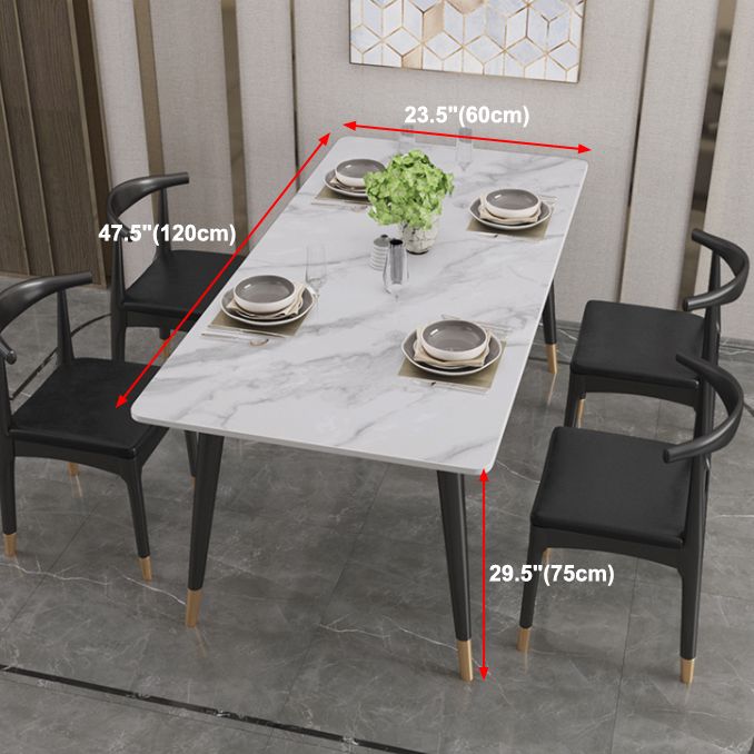 Industrial Style Dining Room Collection Marble Dining Table With 4-foot Clearhalo 'Dining Tables & Seating' 'Dining Tables' 'dining_table' 'furn' 'furn_dining_table' 'Furniture' 'furniture_dining_table' 'Kitchen & Dining Furniture' 'kitchen' 'kitchen_dining_table' 1200x1200_998e2291-8781-4e7e-9b79-93b90d45fdb7